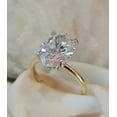 thumbnail image 2 of SOLITAIRE JEWELS 4.00Ct Oval Cut 2 Tone Hidden Halo Colorless Moissanite Engagement Ring Solid 14K Twon Tone Gold, 2 of 5