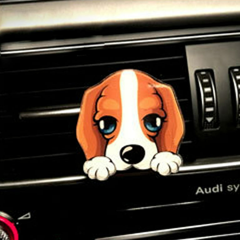 Pomeranian Car Air Freshener Vent Clips Cute Puppy Dog Car Air