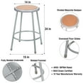 thumbnail image 2 of Hampden Furnishings Flynn Collection 24" Masonite/Steel Stool, Grey, Pack of 2, 2 of 6