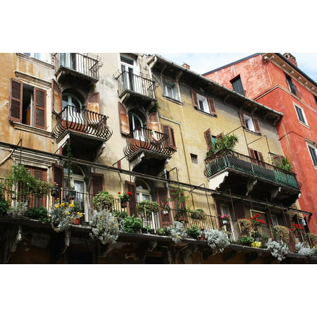 Canvas Print City Colors Italy Verona Cityscape Tourism Vista Stretched Canvas 10 x