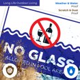 thumbnail image 5 of No Glass Allowed in Pool Area Sign, Pool Sign, 10x14 Aluminum, 5 of 8