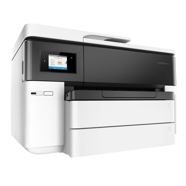 Impresora Multifuncional Color HP Officejet Pro 7740 Tabloide, Escaner cama doble carta 34 PPM Inalambrica Ethernet