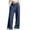 Blue, variant on Aihuaihua Women Girls Wide Leg Sweatpants Drawstring Baggy Straight Leg Track Pants Casual Plain Pockets Black M