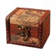 thumbnail image 1 of Joyero de madera vintage, hecho a mano, para pendientes y collares. C, 1 of 5