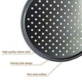 thumbnail image 3 of Rzvnmko Steel Pizza Pan with Holes 32CM Pizza Tray Baking Tray Non-stick Pizza Baking Pan Round Perforated Pizza Baking Pan for Home Restaurant Kitchen Oven Baking (Black), 3 of 9
