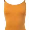 thumbnail image 3 of A2Y Women's Seamless Adjustable Basic Strap Camisole Ash Mustard SM, 3 of 5