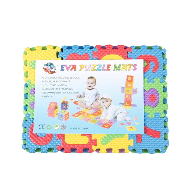 Zoiuytrg 36pcs Soft Eva Foam Baby Play Floor Mat Alphabet Numbers Kids