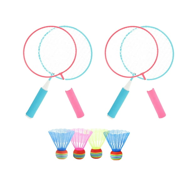 8 pcs Badminton Racket Badminton Training Tool Outdoor Sports Playing Toy set for Children 2 Racket 2 Badminton Balls