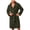 Army Green, variant on Bathrobe for Men Plush Fleece Cozy Soft Belted Mid Length Robe with Pockets Warm Winter Home Shower Wear Orange