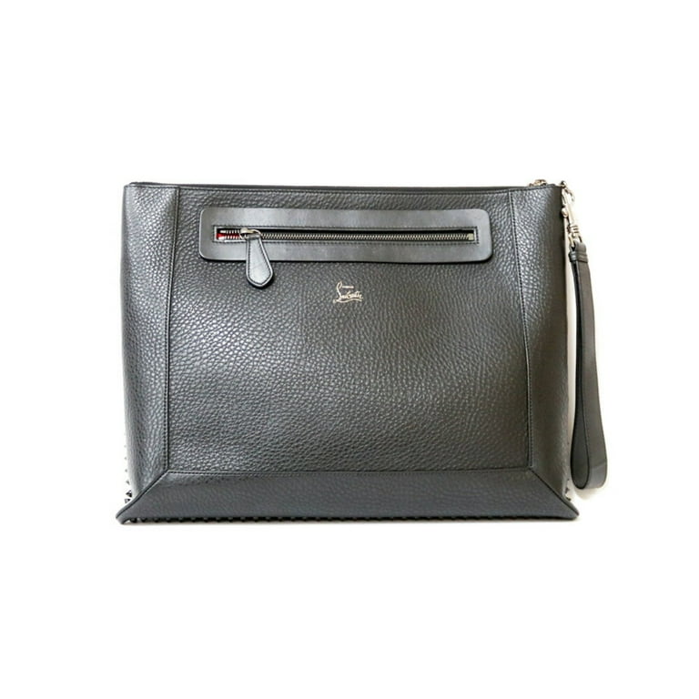 Christian Louboutin - Authenticated Clutch Bag - Leather Black for Women, Very Good Condition