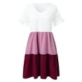 thumbnail image 2 of Gomelly Women Dresses T-shirt Sundress Loose Dress Ladies Simple Holiday Swing Pink XL, 2 of 6