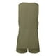 thumbnail image 5 of Conjunto oversize de lino para mujer: chaleco con cuello en V + pantalones cortos elásticos. Prenda informal de verano transpirable., 5 of 5