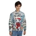 thumbnail image 4 of Merry Christmas Bull Terrier Enjoys Woofmas Winter Xmas Holiday All Over Print 3D Baseball Jacket Bully Dog Lovers Gifts Idea Bomber Jacket Softball - 02022, 4 of 6