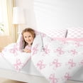 thumbnail image 3 of Erosebridal Girls Cartoon Bowknot Bedding Comforter Set 7-Piece,Dreamy Princess Bow King Bedding Sets for Teens Women,Pink Reversible,Breathable Home Decor, 3 of 6