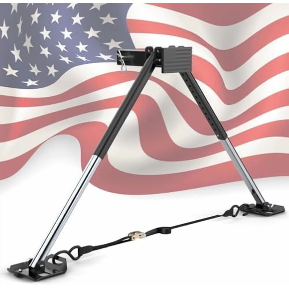 2025 Upgraded RV Hitch Mount Stabilizer, Adjustable Camper Rear Bumper Stabilizer, Stabilizer Hitch for Travel Trailer Accessories Fit for Any 2” Hitch Receivers Help to Reduce Shaking (Patent)