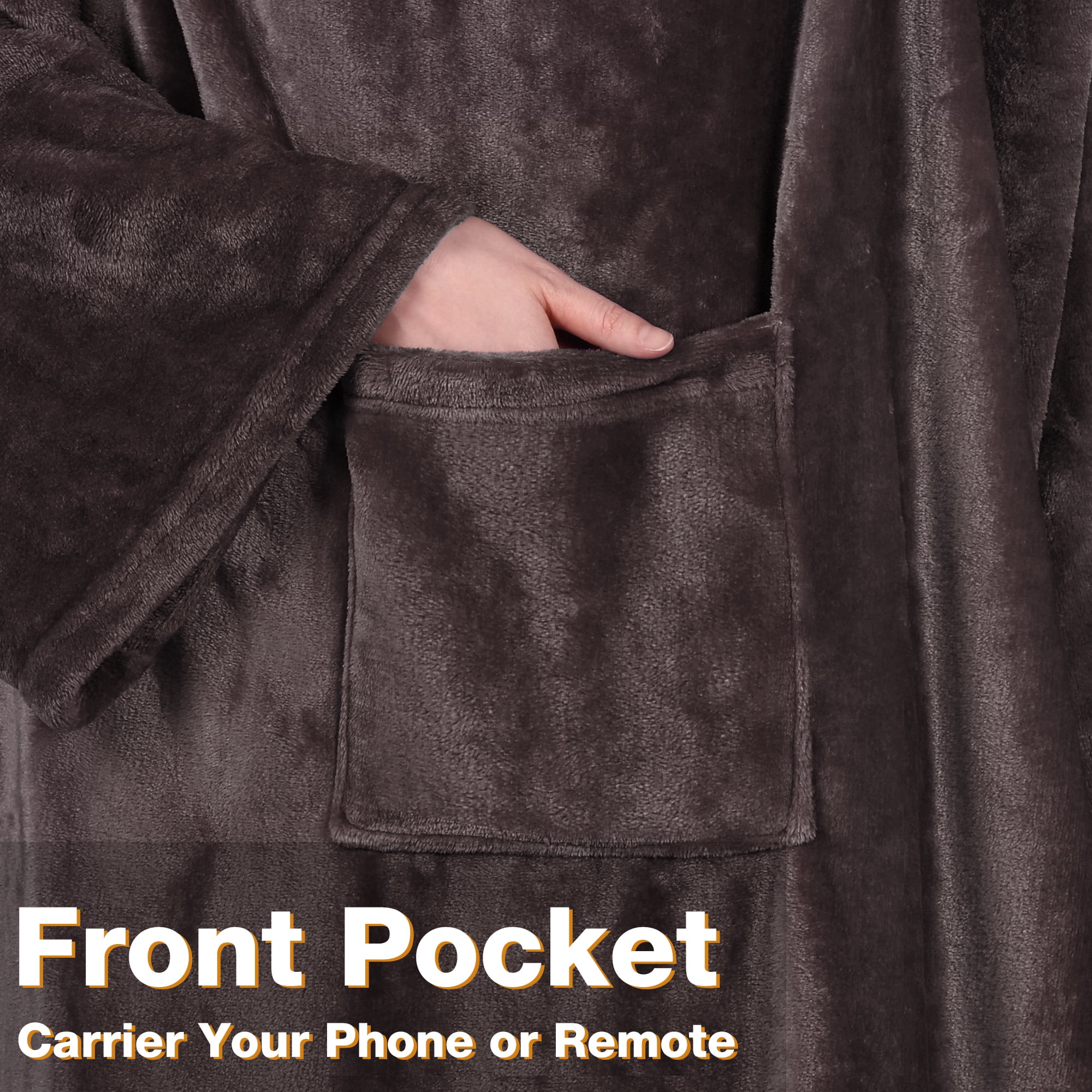 home comforts blanket Blanket with Sleeves, Super Soft Wearable TV Blanket Robe Fleece for Adults 73 x 51”| Cozy Warm, Lightweigh