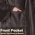 thumbnail image 5 of home comforts blanket Blanket with Sleeves, Super Soft Wearable TV Blanket Robe Fleece for Adults 73 x 51”| Cozy Warm, Lightweigh, 5 of 6