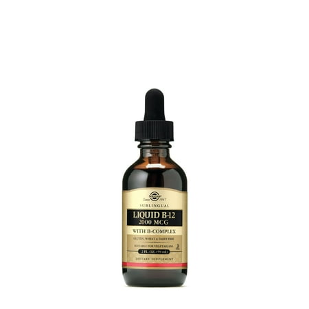 Solgar Solgar Sublingual Liquid B-12 2000 Mcg with B-complex, 2 Ounce