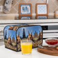 thumbnail image 5 of Toaster Covers 2 Slice, Close-Up Curious Squirrel Waterproof Bread Machine Cover Fits for Standard 2 Slice Toasters, Home Decor Toaster Protection with Hanging Rope, 5 of 7