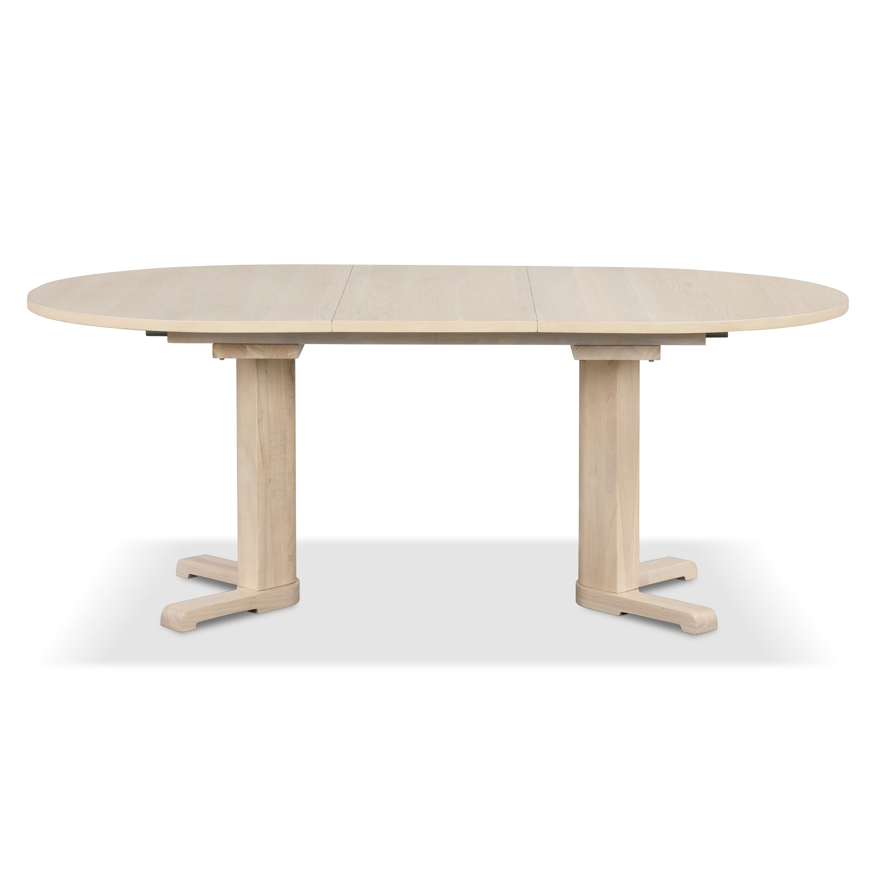Furniture of America Winsto 78" Oval Extendable Indoor Dining Table, White Oak