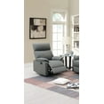thumbnail image 3 of Contemporary Gray Motion Recliner 2pc Sofa Set Burlap Fabric Sofa And Chair Living Room Furniture, 3 of 8