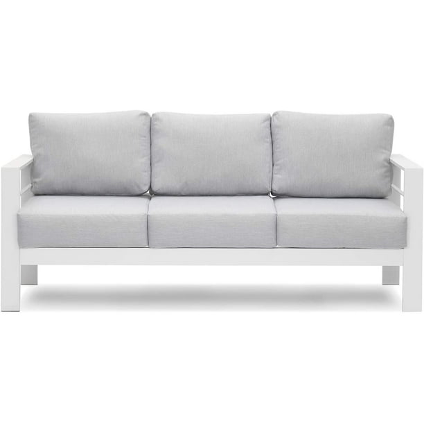 Patio Furniture Aluminum Sofa All, All Weather Cushions Outdoor Furniture