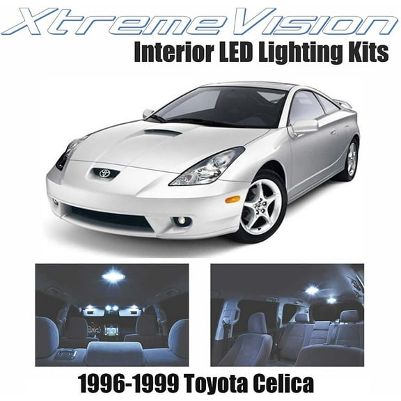 XtremeVision Interior LED for Toyota Celica 1996-1999 4 Pieces Cool White Interior LED Kit   Installation Tool
