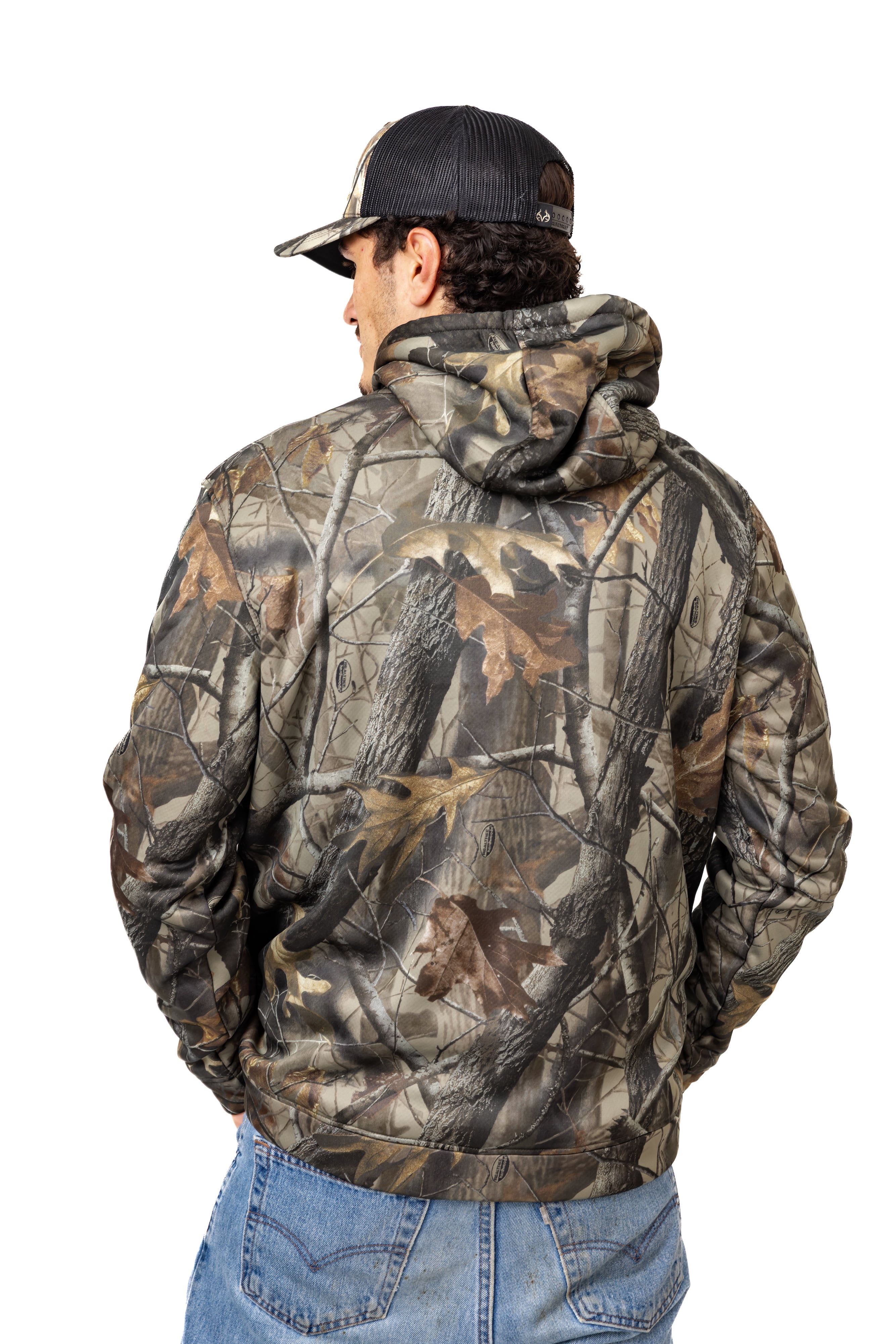 Realtree Men's Camo Hunting Hoodie - High Pile Pullover for Outerwear | Size S-4X