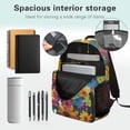 thumbnail image 4 of Yspwyqan Black Cat Backpack Set Kids Girls, Wild Floral 4 Piece Backpack Lunchbox Set with Pencil Case, 17 Inch Lightweight Padded Straps Bag for Elementary Middle School, 4 of 7