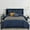 Navy, variant on Lanco White Comforter Set King Size , 7 Piece Satin Stitching Embroidery Bedding Set