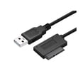 thumbnail image 1 of USB 2.0 to 13 Pin Slimline SATA Laptop CD/DVD ROM Optical Drive Adapter Cable Black - 35cm, 1 of 7
