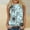001 Light Blue, variant on Hvot&aat Womens Flower Print Tank Tops Summer Casual Crew Neck Sleeveless T-Shirts Loose Fit Breathable Blouse