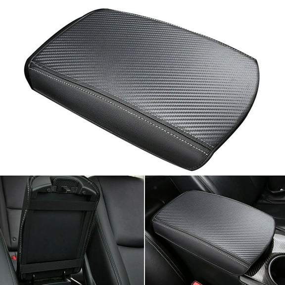 Leke Carbon Fiber Leather Center Armrest Cover For Infiniti Q50 2014-2019