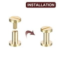 thumbnail image 4 of 30Pack Brass Chicago Screws, 8x8mm Post Nail Stud Rivets for Leather Crafts, 4 of 6