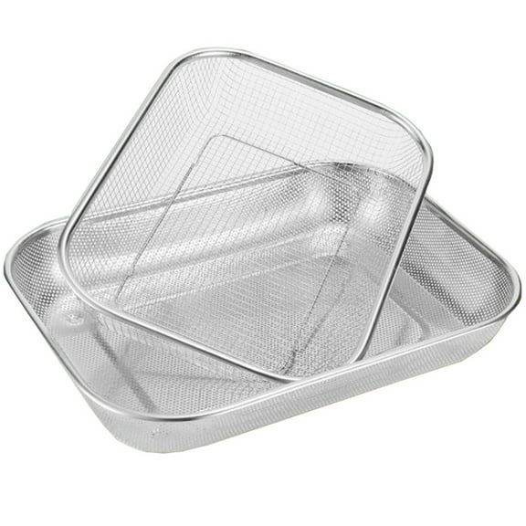 Gardening Sand Soil Compost Sifter,Bexikou 2 Pack Stainless Steel Soil Strainers,Large Soil Sifters with 1/4" & 1/12" Mesh Screen for Gardening Garden Compost Sieves