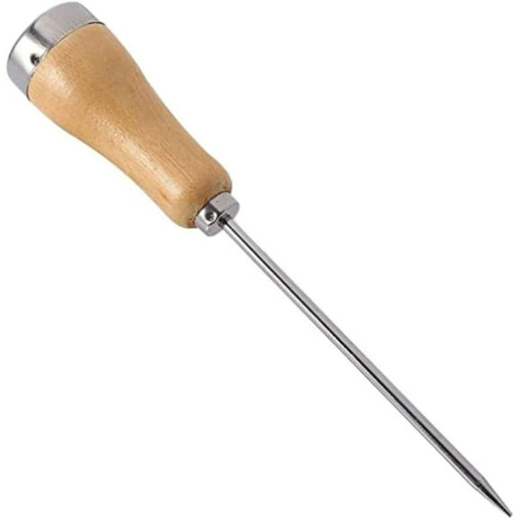Upgrade your Bar Game with Portable Stainless Steel Awl Tool, Wooden Handle Ice Pick - Perfect Kitchen Gadget for Breaking Ice, Cocktail Accessories and Bartender Supplies