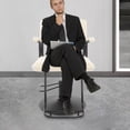 thumbnail image 2 of Heavy-Duty Barber Chair with Hydraulic Pump, 50-60cm Seat Height, Electroplated Stainless Steel Frame, Anti-Slip Base, for Hair Salons/Nail Studios/Malls, 2 of 18