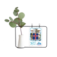 thumbnail image 1 of Iceland National Emblem Country Symbol Transparent Glass Hanging Vases Decoration Bottle, 1 of 2