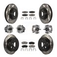 thumbnail image 1 of Transit Auto Front Rear Hub Bearings Assembly Coated Disc Brake Rotors and Ceramic Pads Kit (10Pc) for Car Subaru Impreza - Left Right Side (Driver Passenger) KBB-119923, 1 of 11