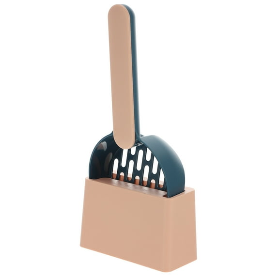 Hemoton 1 Set Cat Litter Scoop with Holder for Litter Box Pet Litter Cleaning Shovel