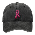 thumbnail image 2 of HOLEI Baseball Hat Breast Cancer Hats for Women Embroidered Adjustable Breast Cancer Awareness Hat Breast Cancer Gifts for Woman Hats for Women Black, 2 of 5