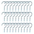 thumbnail image 7 of 30pcs Cup Ceiling Hooks 1-1/4 Inch Zinc Plating Screw-in Ceiling Wall Thread Hooks Great for Indoor Outdoor Plants, 7 of 7