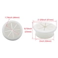 thumbnail image 2 of 2PCS 2Inch (50mm) Desk Cord Grommets Wire Cable Hole Cover for Office PC Desk Cable Cord Cover White, 2 of 5