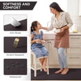thumbnail image 4 of Buganda Kitchen Rugs and Mats, Sets of 2 Non Slip Waterproof kitchen Rugs, Anti Fatigue Kitchen Mats for Floor, 17.3"x48"+17.3"x29", Chocolate, 4 of 9