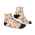 thumbnail image 3 of Bingfone Groovy Daisy Flowers Design Patterned Men'S Women'S Casual Cotton Socks, 3 of 9