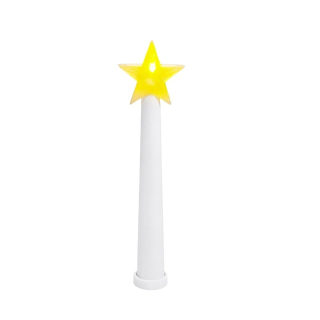 Christmas Tree Light Control Wand with Glowing White Star Decoration for Holiday Lighting Control and Tabletop Display