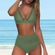 thumbnail image 3 of Gibobby Trajes de Baño para Mujer Bikini de cintura alta para mujer, bañadores sexys de dos piezas con realce, traje de baño Vintage, conjunto de Bikini (AG,CH), 3 of 5