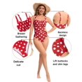 thumbnail image 3 of PPCHVOY Retro One Piece Swimsuit for Women Tummy Control Ruched Slimming Swimsuits with Adjustable Straps Vintage Front Push Up Halter Bathing Suit Modest Full Coverage Swimwear, 3 of 7