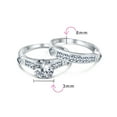 thumbnail image 4 of Bling Jewelry Womens 2CT Art Deco Solitaire AAA CZ Round Engagement Wedding Band Ring Set, 4 of 4
