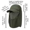 thumbnail image 2 of SGFCWSX Sun Hats for Men,UPF 50+ Protection Removable Neck Cape Quick-Dry Summer Outdoor Hat Black, 2 of 6